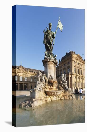 Franconia Fountain at the Residenz-Markus Lange-Stretched Canvas