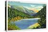 Franconia Notch, New Hampshire - View of Echo Lake, c.1945-Lantern Press-Stretched Canvas