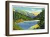 Franconia Notch, New Hampshire - View of Echo Lake, c.1945-Lantern Press-Framed Art Print