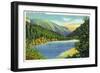 Franconia Notch, New Hampshire - View of Echo Lake, c.1945-Lantern Press-Framed Art Print