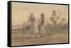 'Franconian Peasants near Wurzburg', Germany, 1852-Carl Haag-Framed Stretched Canvas