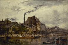 Quai de Valmy et canal Saint Martin-Frank Boggs-Framed Stretched Canvas