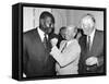 Frank Bruno Boxer with Bobby Charlton and Henry Cooper at the Queens Birthday Party, 1992-null-Framed Stretched Canvas