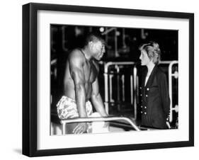 Frank Bruno Boxing Meets Diana Princess of Wales-null-Framed Photographic Print