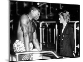 Frank Bruno Boxing Meets Diana Princess of Wales-null-Mounted Photographic Print