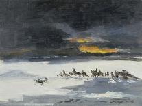 Am Lagerfeuer bei Sonnenaufgang-Frank Buchser-Giclee Print