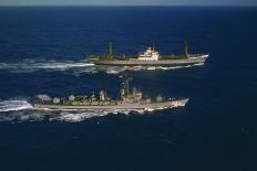 American and Russian Military Vessels Offshore of Puerto Rico-Frank Cancellare-Photographic Print