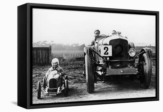 Frank Clement and Woolf Barnato in a Bentley Speed 6, Brooklands, Surrey, 1930-null-Framed Stretched Canvas