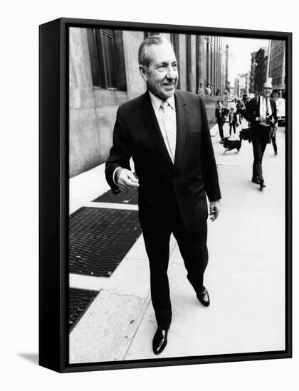 Frank Costello, 78, Organized Crime Boss, Leaves the New York County District Attorney's Office-null-Framed Stretched Canvas