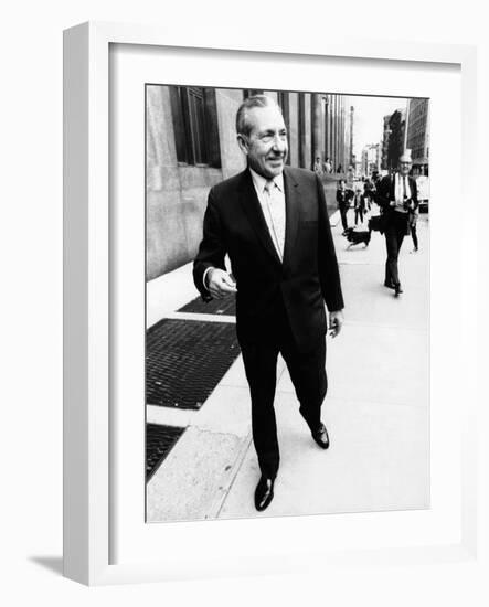 Frank Costello, 78, Organized Crime Boss, Leaves the New York County District Attorney's Office-null-Framed Photo