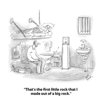That's the first little rock that I made out of a big rock. That's the first little rock that I made out of a big rock.