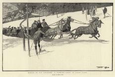 Winter in the Engadine, a Tailing Party at Davos Platz-Frank Craig-Giclee Print