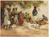 An Indian Snake Charmer and His Audience-Frank Dean-Laminated Art Print