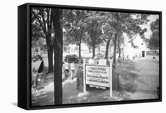 Frank Engel and Family, Ohio's Most Typical Farm Family Winners on Exhibit at Ohio State Fair, 1941-Alfred Eisenstaedt-Framed Stretched Canvas