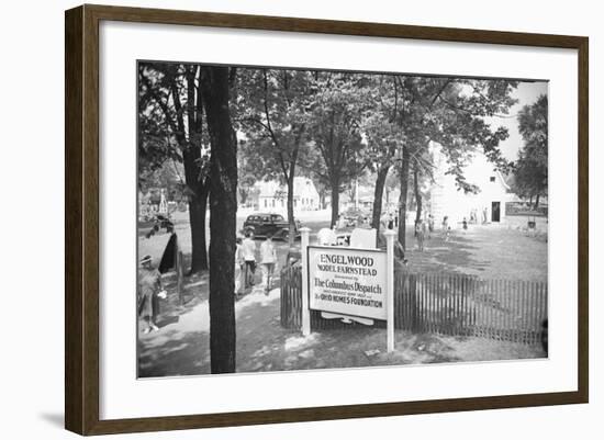 Frank Engel and Family, Ohio's Most Typical Farm Family Winners on Exhibit at Ohio State Fair, 1941-Alfred Eisenstaedt-Framed Photographic Print