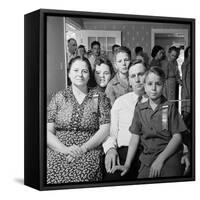 Frank Engel and Family, Ohio's Most Typical Farm Family Winners on Exhibit at Ohio State Fair, 1941-Alfred Eisenstaedt-Framed Stretched Canvas