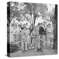 Frank Engel and Family, Ohio's Most Typical Farm Family Winners on Exhibit at Ohio State Fair, 1941-Alfred Eisenstaedt-Stretched Canvas