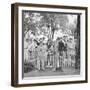 Frank Engel and Family, Ohio's Most Typical Farm Family Winners on Exhibit at Ohio State Fair, 1941-Alfred Eisenstaedt-Framed Photographic Print