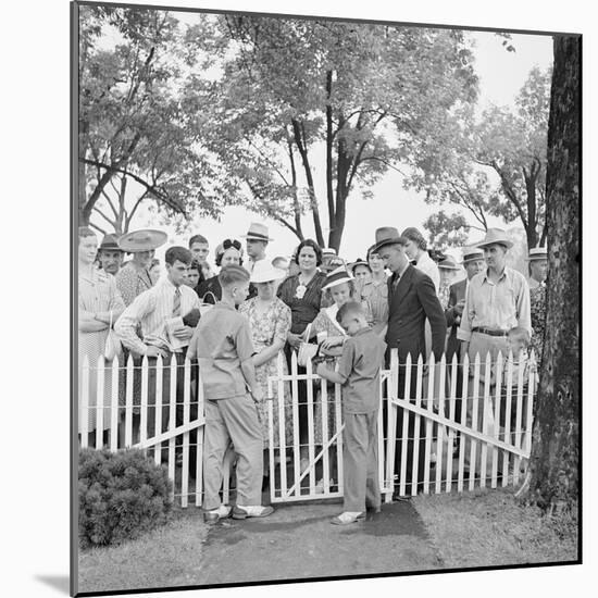 Frank Engel and Family, Ohio's Most Typical Farm Family Winners on Exhibit at Ohio State Fair, 1941-Alfred Eisenstaedt-Mounted Photographic Print