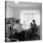 Frank Engel and Family, Ohio's Most Typical Farm Family Winners on Exhibit at Ohio State Fair, 1941-Alfred Eisenstaedt-Stretched Canvas