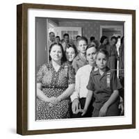 Frank Engel and Family, Ohio's Most Typical Farm Family Winners on Exhibit at Ohio State Fair, 1941-Alfred Eisenstaedt-Framed Photographic Print