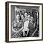 Frank Engel and Family, Ohio's Most Typical Farm Family Winners on Exhibit at Ohio State Fair, 1941-Alfred Eisenstaedt-Framed Photographic Print