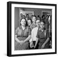 Frank Engel and Family, Ohio's Most Typical Farm Family Winners on Exhibit at Ohio State Fair, 1941-Alfred Eisenstaedt-Framed Photographic Print