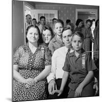 Frank Engel and Family, Ohio's Most Typical Farm Family Winners on Exhibit at Ohio State Fair, 1941-Alfred Eisenstaedt-Mounted Photographic Print