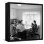 Frank Engel and Family, Ohio's Most Typical Farm Family Winners on Exhibit at Ohio State Fair, 1941-Alfred Eisenstaedt-Framed Stretched Canvas