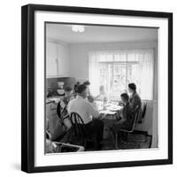 Frank Engel and Family, Ohio's Most Typical Farm Family Winners on Exhibit at Ohio State Fair, 1941-Alfred Eisenstaedt-Framed Photographic Print