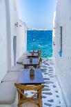View of the windmills in Mykonos Town at sunset, Mykonos, Cyclades Islands, Aegean Sea-Frank Fell-Photographic Print