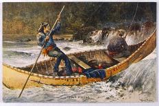 Fishing for Trout in Rapids Canada-Frank Feller-Art Print