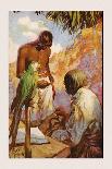 Robinson Crusoe: I Jumped Up and Went Out Through My Little Grove-Frank Goodwin-Mounted Art Print