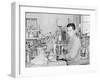 Frank Hirosama in laboratory at Manzanar, 1943-Ansel Adams-Framed Photographic Print