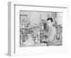 Frank Hirosama in laboratory at Manzanar, 1943-Ansel Adams-Framed Photographic Print