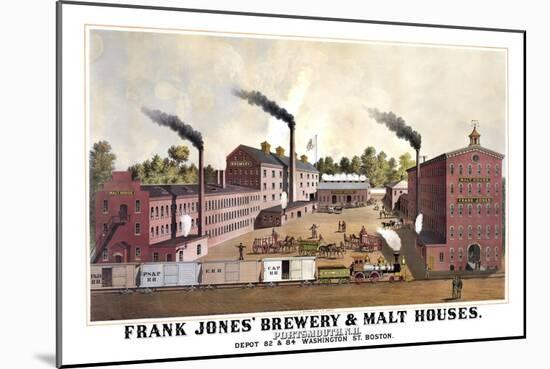 Frank Jones' Brewery and Malt Houses-null-Mounted Art Print