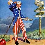 "Uncle Sam at the Crossroads,"October 1, 1936-Frank Lea-Framed Giclee Print