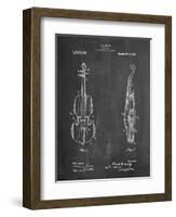 Frank M. Ashley Violin Patent-Cole Borders-Framed Art Print