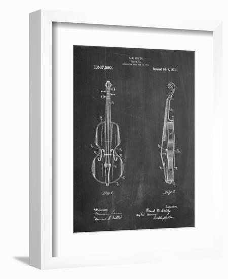 Frank M. Ashley Violin Patent-Cole Borders-Framed Art Print