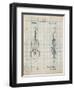 Frank M. Ashley Violin Patent-Cole Borders-Framed Art Print