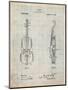 Frank M. Ashley Violin Patent-Cole Borders-Mounted Art Print