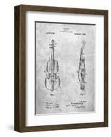 Frank M. Ashley Violin Patent-Cole Borders-Framed Art Print