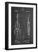 Frank M. Ashley Violin Patent-Cole Borders-Framed Art Print