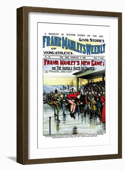 Frank Manley's New Game: Or, The Hurdle Race on Skates-null-Framed Art Print