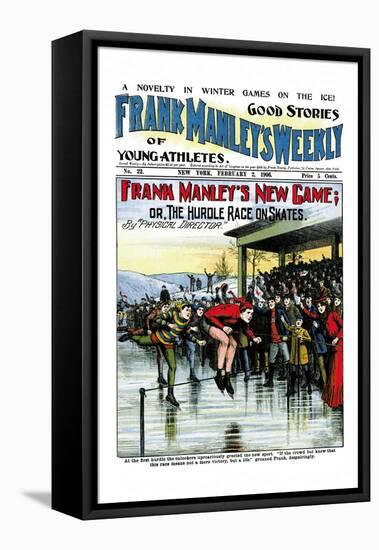 Frank Manley's New Game: Or, The Hurdle Race on Skates-null-Framed Stretched Canvas