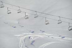 Ski Lifts in the Region of Bavarian Oberstdorf in Winter-Frank May-Stretched Canvas