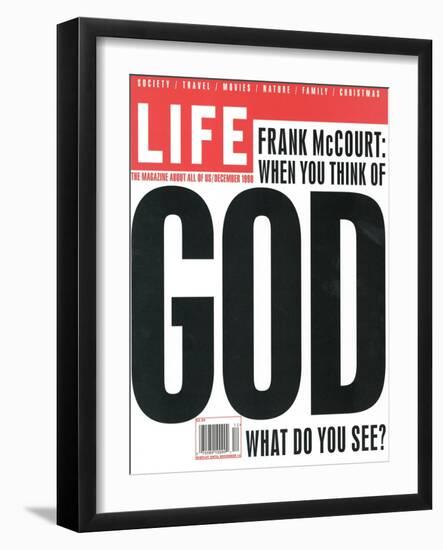 Frank McCourt: When You Think of God What Do You See?, December 1, 1998-null-Framed Photographic Print