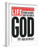 Frank McCourt: When You Think of God What Do You See?, December 1, 1998-null-Framed Photographic Print
