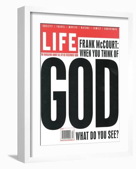 Frank McCourt: When You Think of God What Do You See?, December 1, 1998-null-Framed Photographic Print