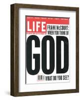 Frank McCourt: When You Think of God What Do You See?, December 1, 1998-null-Framed Photographic Print